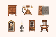 Antique Interior Collection, a Decorative Illustration by Deemak Daksina (Thumbnail 2 of 3)