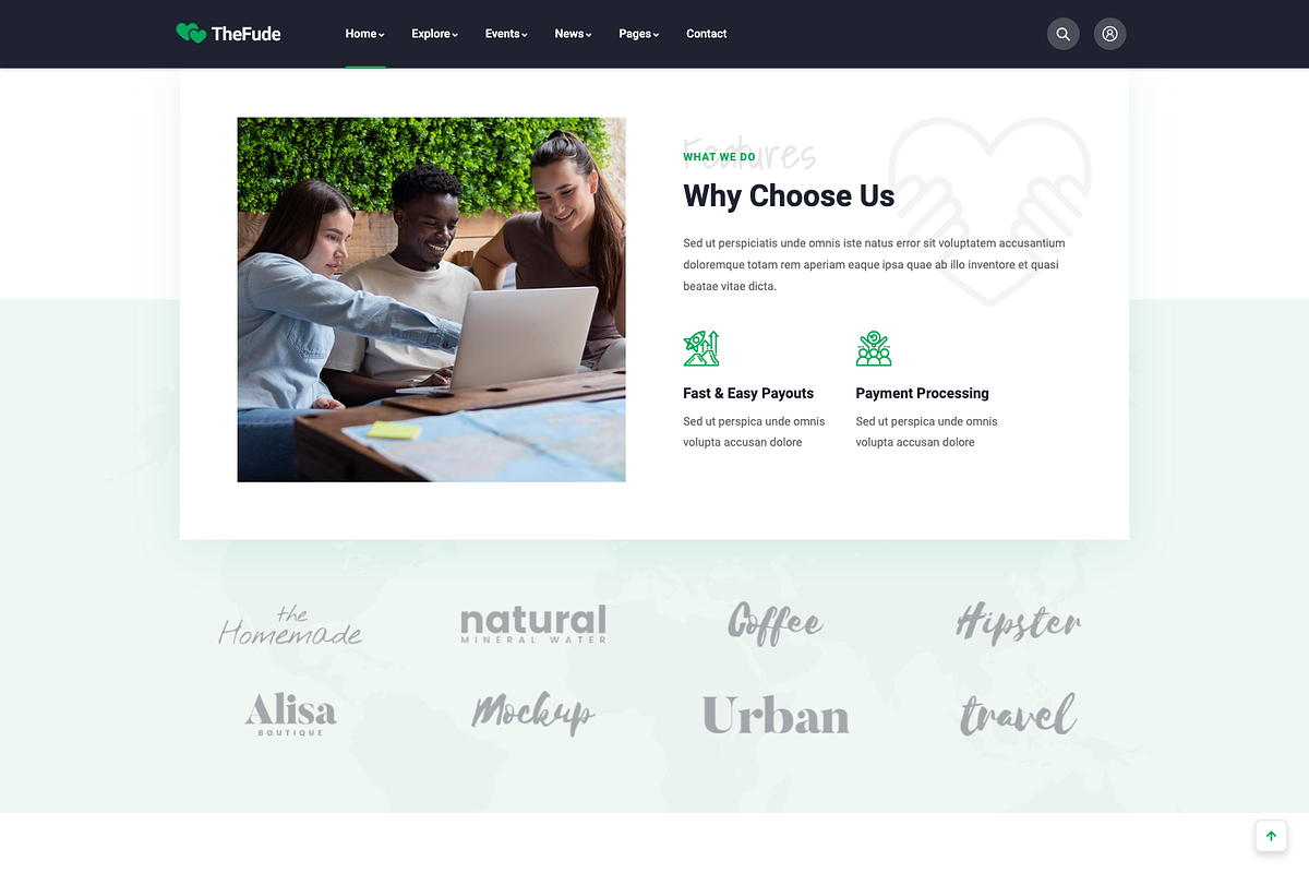 Crowdfunding & Charity WordPress, a WordPress Template by UInstrument (Photo 5 of 10)