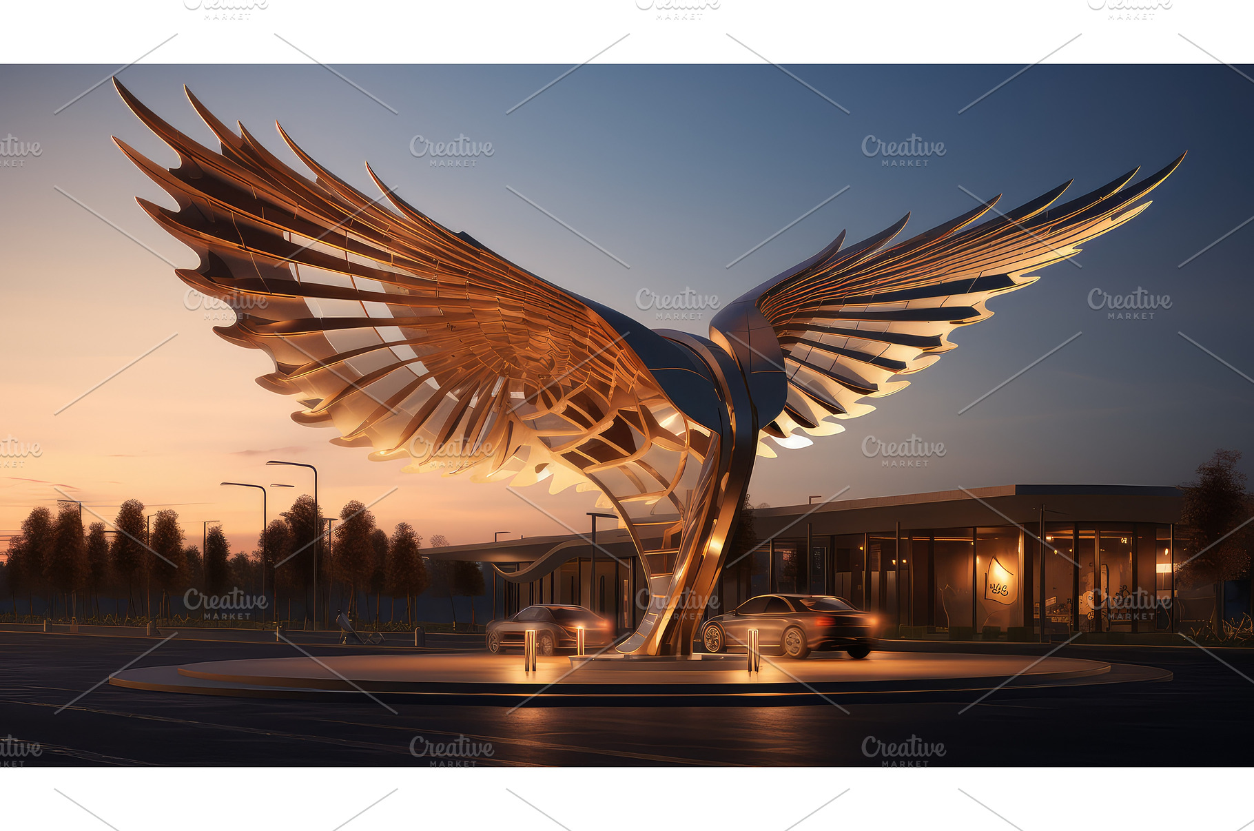 solar technology eagle ai generated, a Transportation Photo by pikepicture
