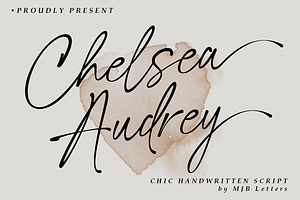 Chelsea Audrey - Handwritten Script, a Script Font by MJB Letters