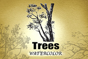 TREES - Drawn Watercolor, an Animal Illustration by BusOne (Thumbnail 2 of 2)