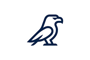 Falcon line art icon for branding, a Branding & Logo Template by Vectorium Studio