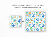 Watercolor School Seamless Patterns, a Pattern Graphic by SvetaArtStore (Thumbnail 4 of 6)
