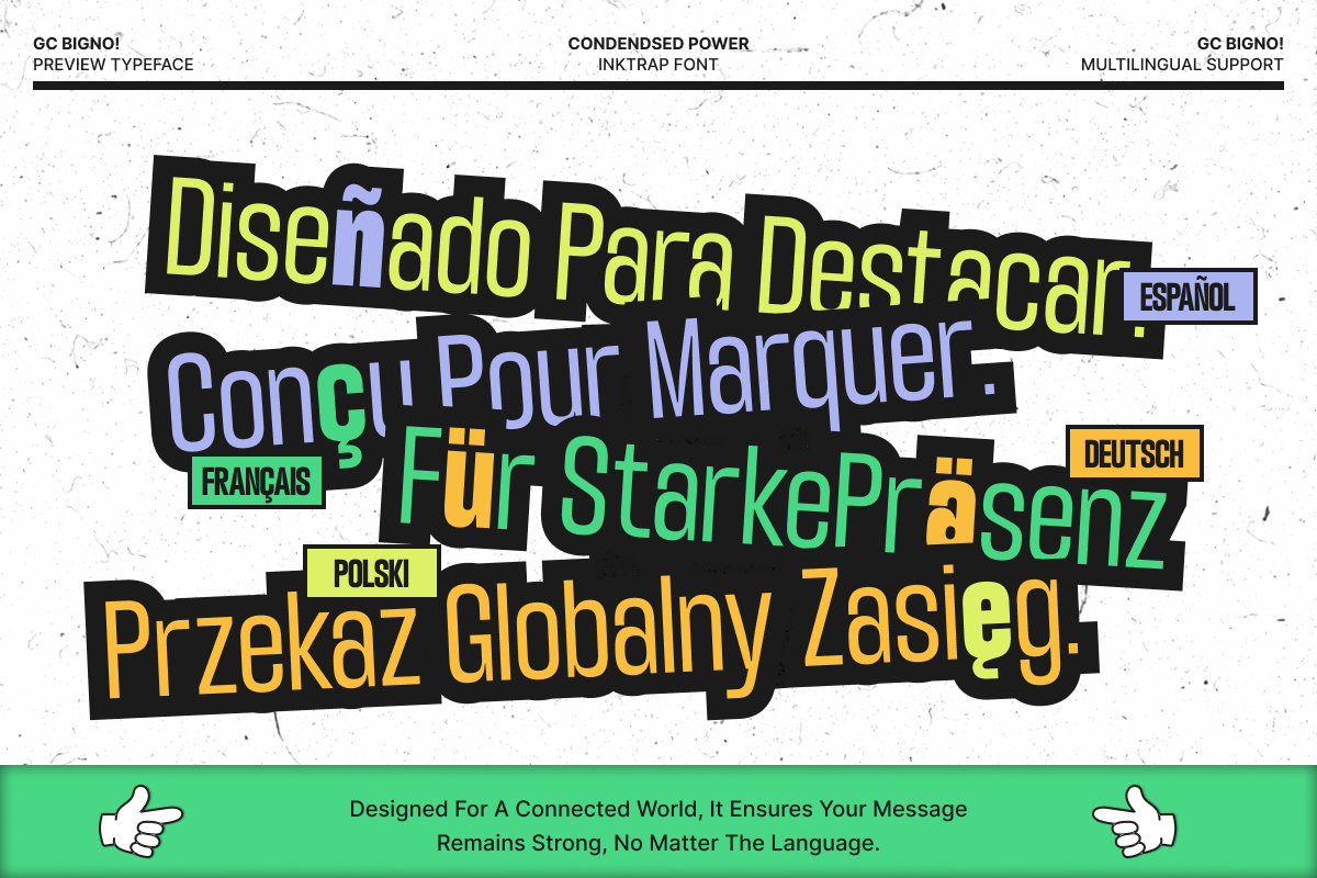 GC Bigno – Condensed Inktrap, a Sans Serif Font by Glyphonic (Photo 9 of 15)