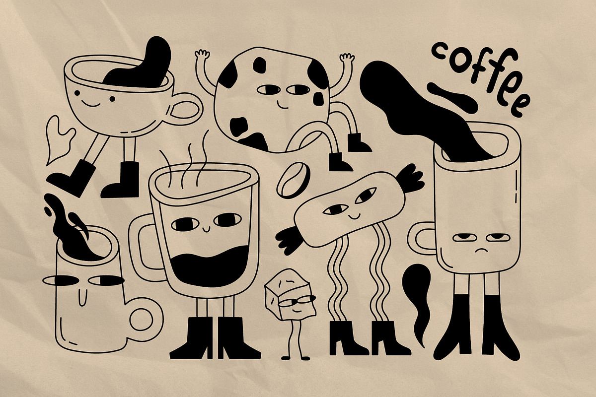 Coffee Break | Graphic collection, an Illustration by katieromanoff_art (Photo 6 of 9)