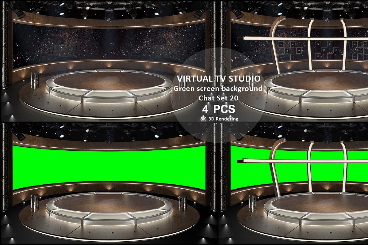 Virtual TV Studio Chat Set 20, an Architecture 3D Model by akerStudio (Photo 25 of 26)