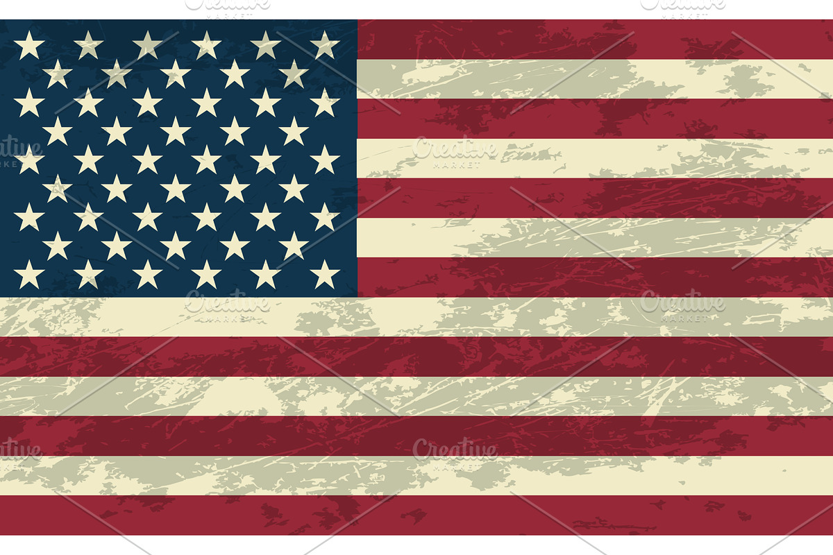 Grunge USA flag vector ill, a Texture Illustration by piter.goskov
