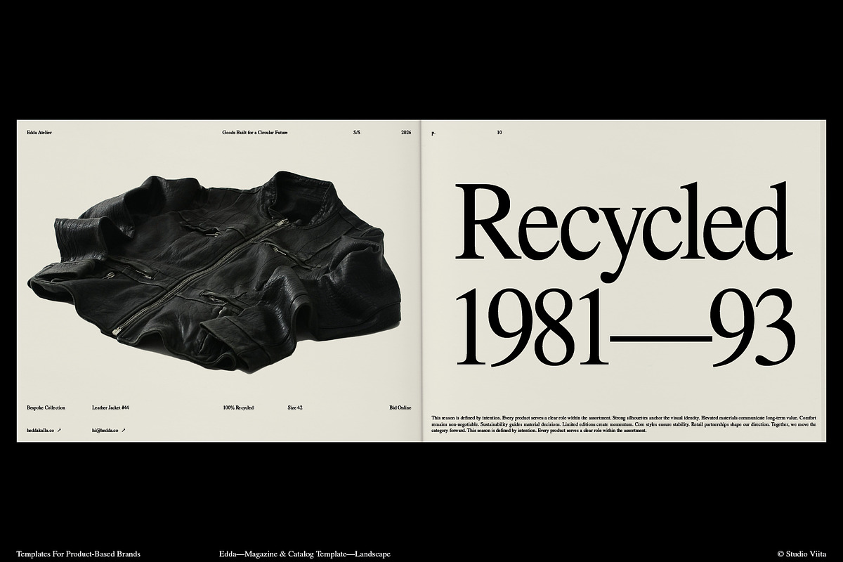 Horizontal Magazine Template⸻Edda, a Magazine Template by Studio Viita (Photo 4 of 9)