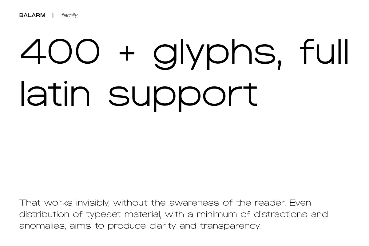 BALARM - a clean, wide sans typeface, a Sans Serif Font by Catkie - Digital Art (Photo 4 of 14)