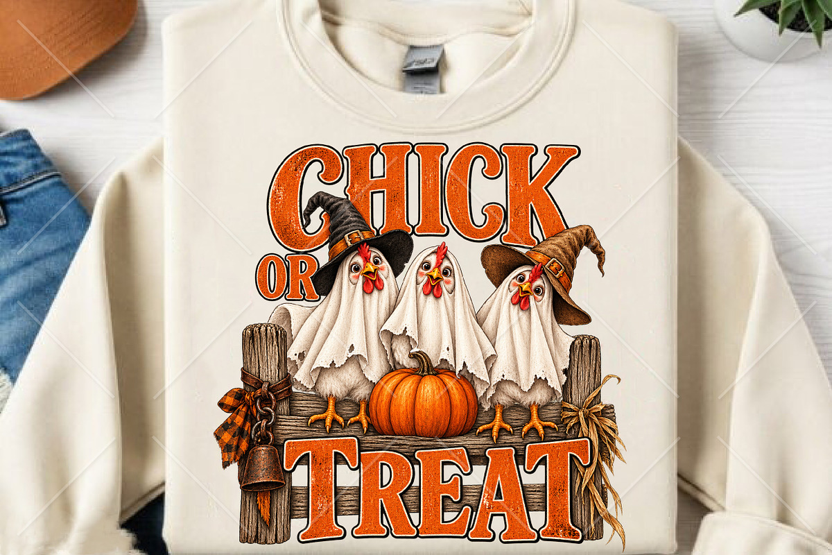 Chick or Treat Halloween PNG, a Seasonal Illustration by Canvas Craft (Photo 2 of 6)