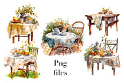 Cottages and gazebos, watercolor, an Object Illustration by AkvarelRiver (Thumbnail 2 of 9)
