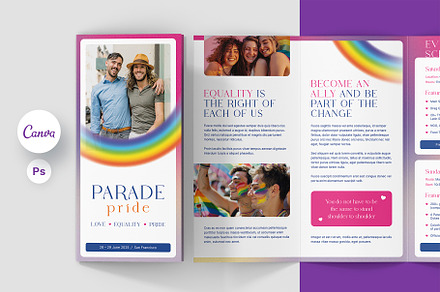 LGBT Brochure Trifold Canva Template