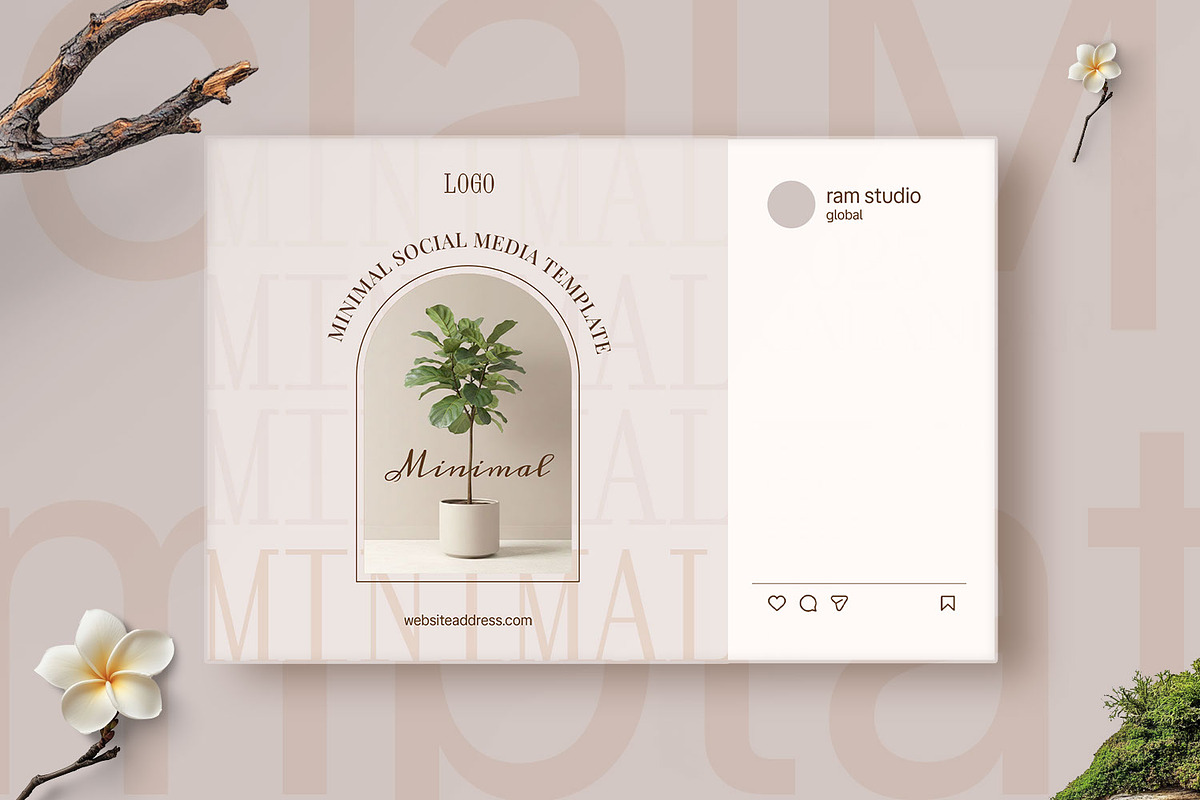 Minimalist Beauty Products Template, a Social Media Template by RamStudio2 (Photo 2 of 4)