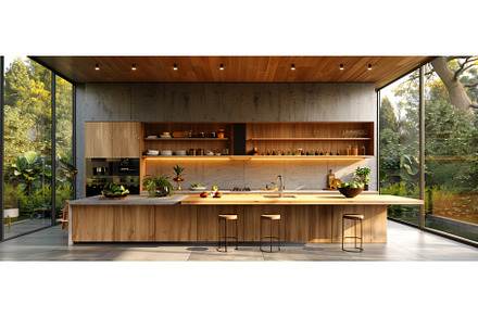 3D rendering of a minimalist kitchen, an Architecture Photo by ZinetroN