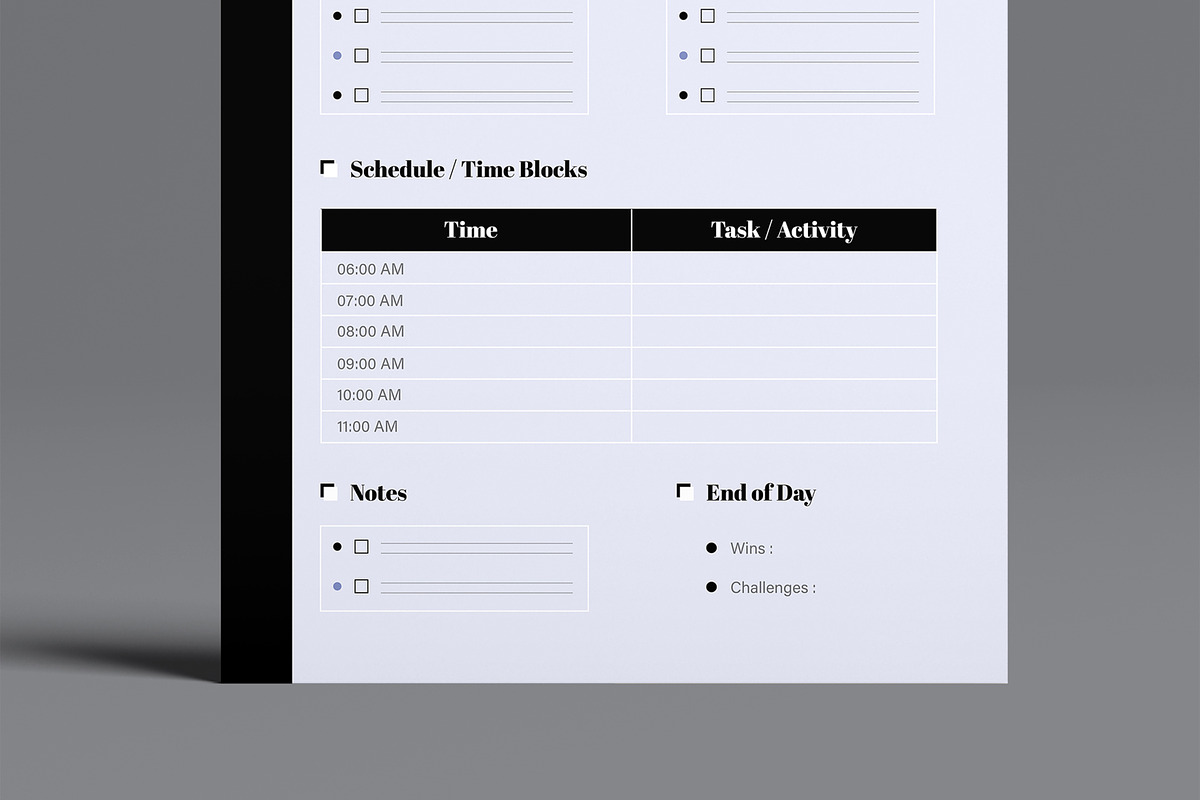 Clean Daily Planner Template preview 5
