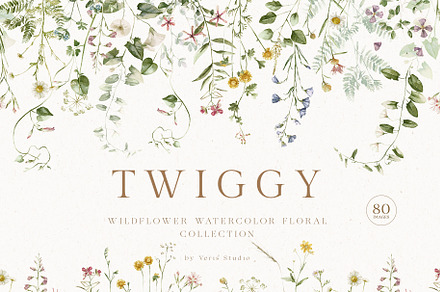 Wildflower Flower Floral Green Set