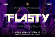Flasty - Futuristic Font, a Sans Serif Font by twinstd (Thumbnail 1 of 10)