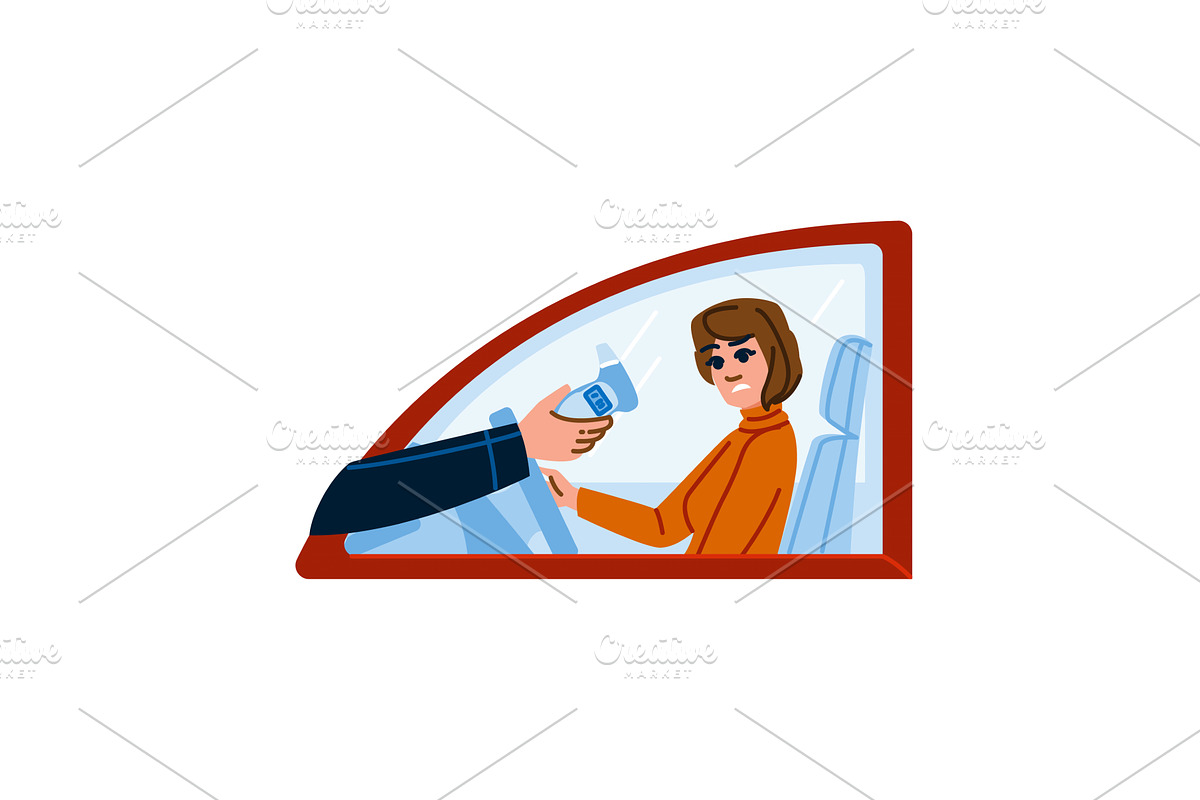 Police officer performing alcohol, a Transportation Illustration by pikepicture