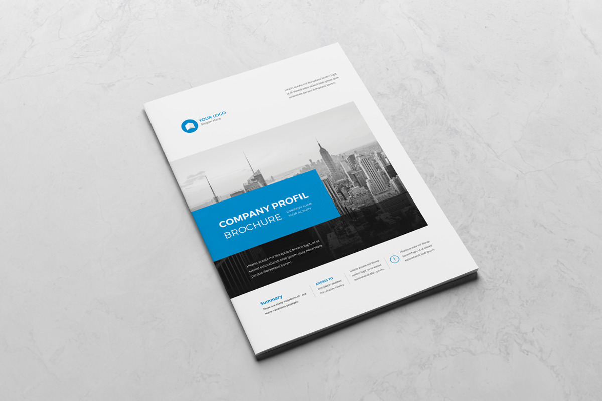 Clean & Modern Brochure | 3 Sizes, a Brochure Template by Pro-Gh (Photo 2 of 28)