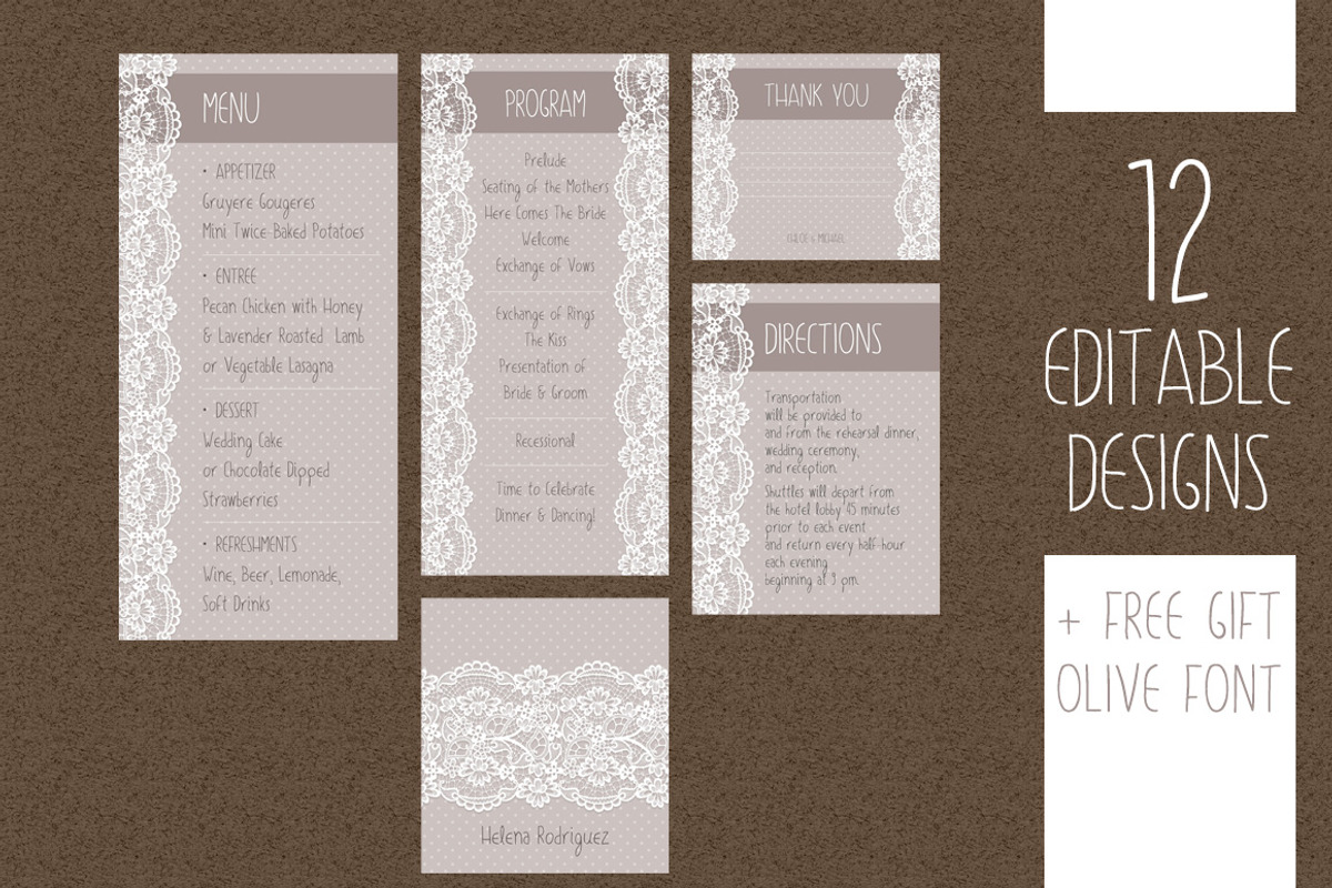 Elegant Wedding Branding Set, an Invitation Template by Elegrad Design Agency (Photo 11 of 12)