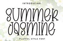 Summer Jasmine | Script Font