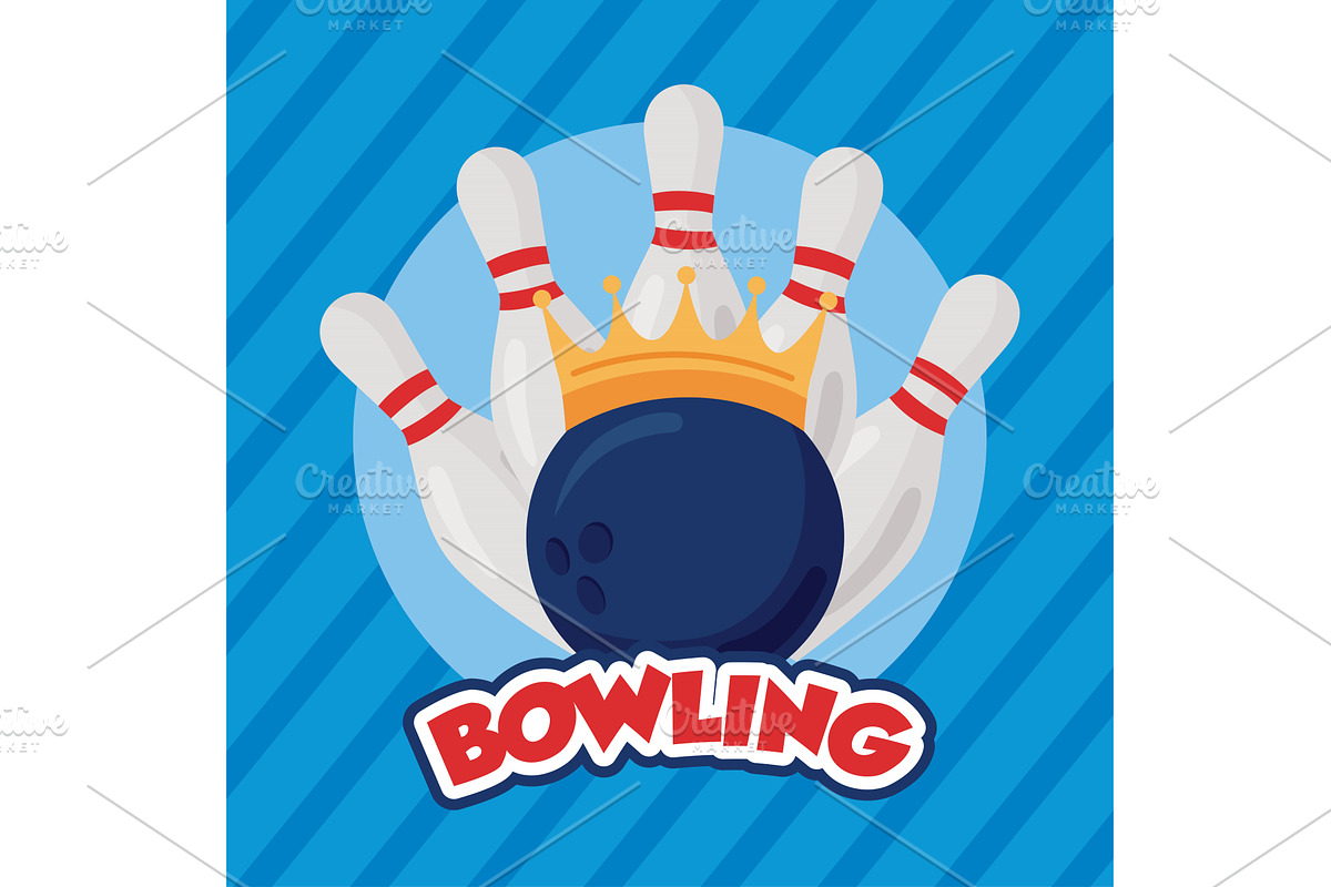 bowling ball and pines, a Sport Illustration by studiogstock