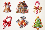 Christmas Candy Canes & Sweets Clipa, an Illustration by RobertsArt (Thumbnail 4 of 7)