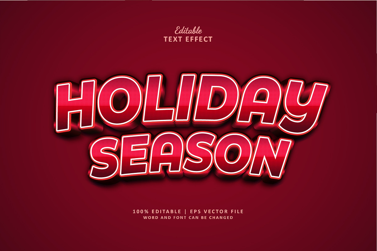 Text Effect Holiday Season, a Brushes & More by Navy Graphic (Photo 1 of 2)