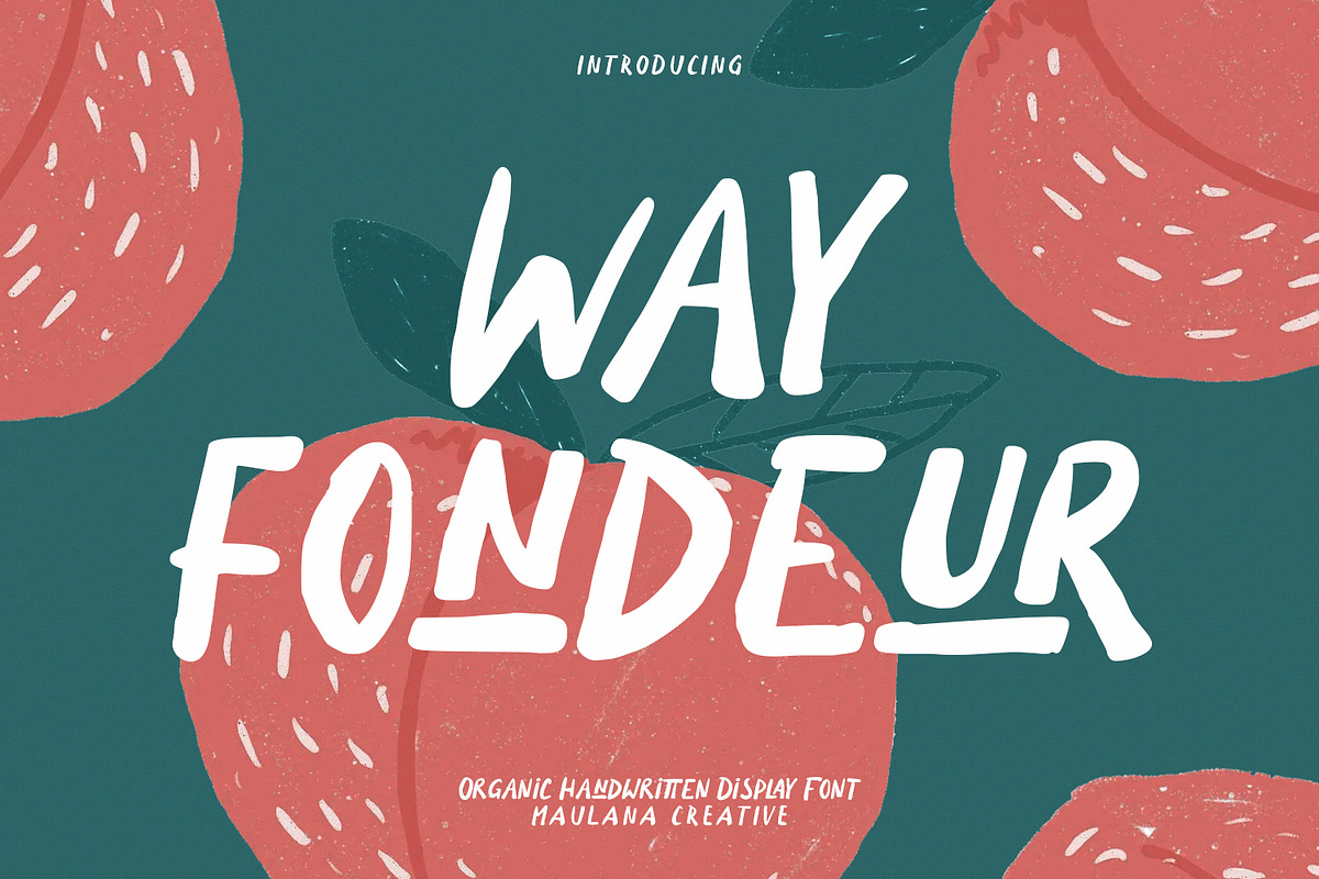 Wayfondeur Handwritten Display Font, a Handwritten Font by Maulana Creative