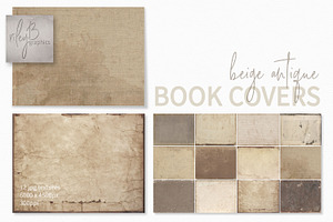 Beige Antique Book Cover Textures