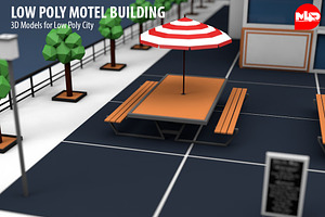 Low Poly Motel Building