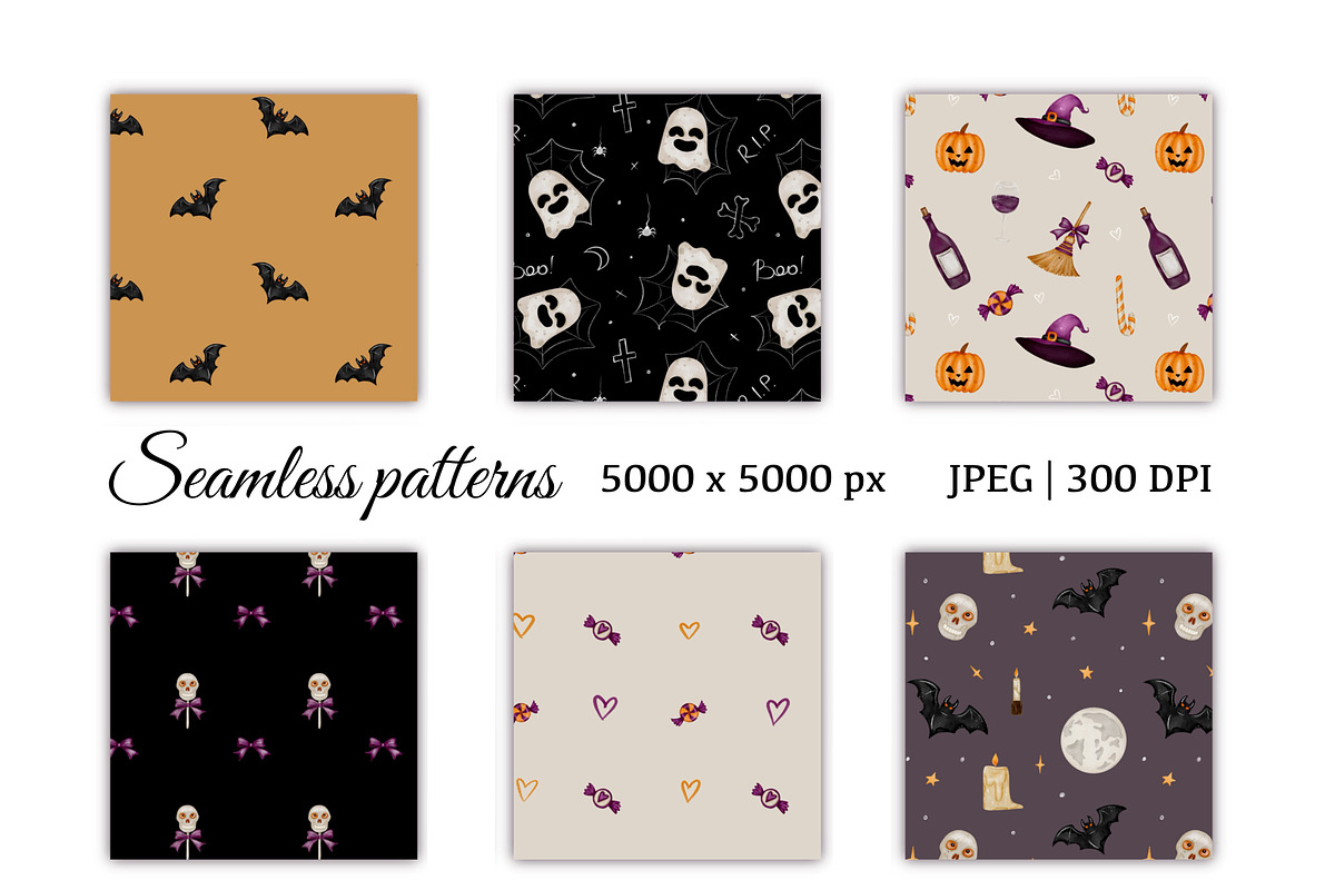 Halloween Watercolor Clipart Set, a Seasonal Illustration by ZabolotnaArt (Photo 7 of 8)