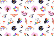 LGBTQ sticker pack set + patterns, a Graphic by PaperTrident (Thumbnail 4 of 4)