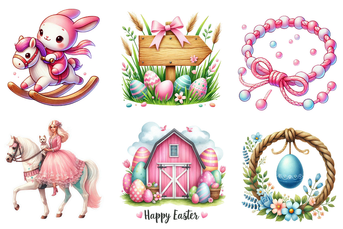 Watercolor Pink Western Easter PNG, a Graphic by CitraGraphics (Photo 2 of 4)