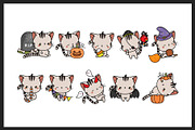 Halloween Cute Cat Illustrations, an Animal Illustration by ArtVarStudio (Thumbnail 2 of 3)