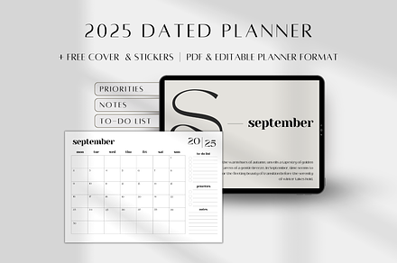 Dated Monthly Planner 2025
