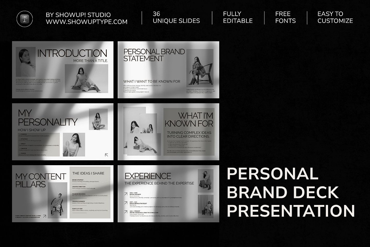 Personal Brand Deck - Keynote, a Presentation Template by ShowUp! Studio (Photo 1 of 7)