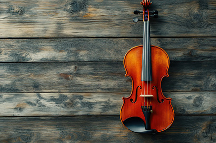 Violin on wooden background, an Arts & Entertainment Photo by AlyaAnd