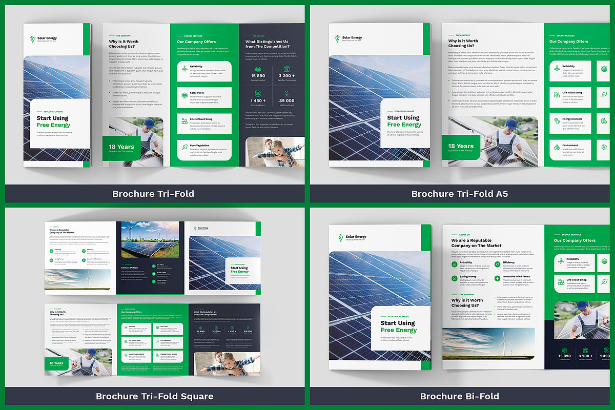 Solar Energy Bundle Brochures Canva, a Brochure Template by artbart (Photo 2 of 7)