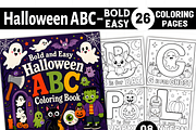 Halloween ABC Alphabet Coloring, an Education Illustration by Coco Bloom (Thumbnail 1 of 3)