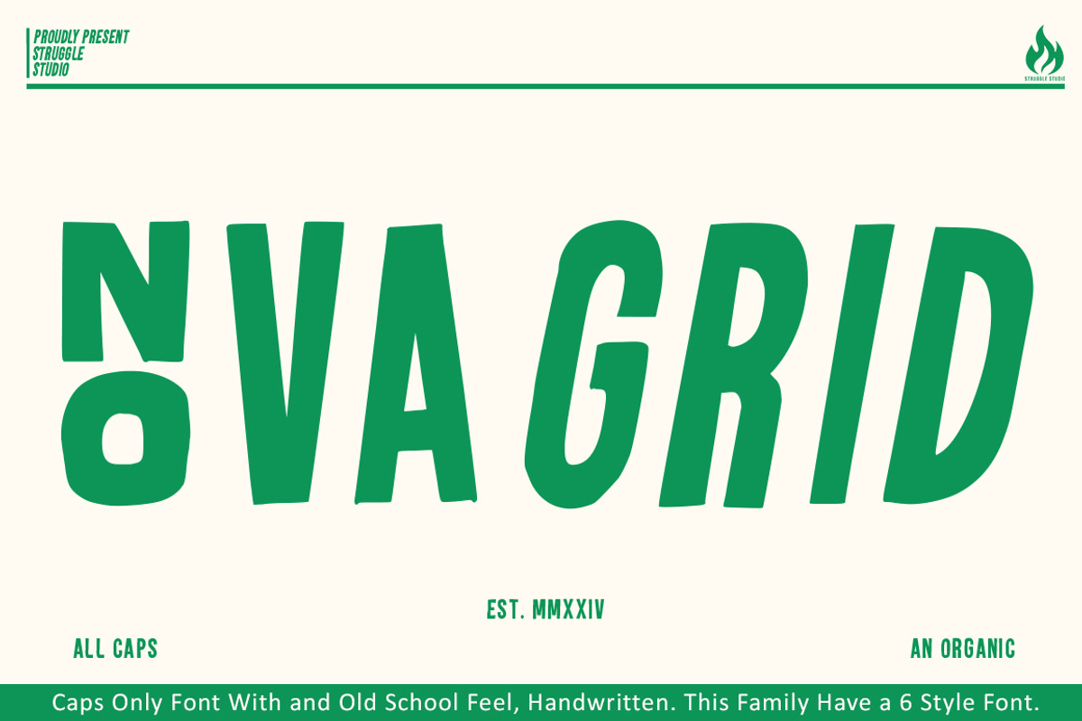 Novagrid, a Font by Struggle Studio (Photo 1 of 8)