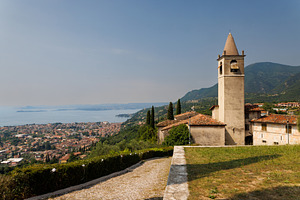 Bell tower of the parish church of San Michele Arcangelo, Lake Garda, Italy, an Architecture Photo by Bepslabor