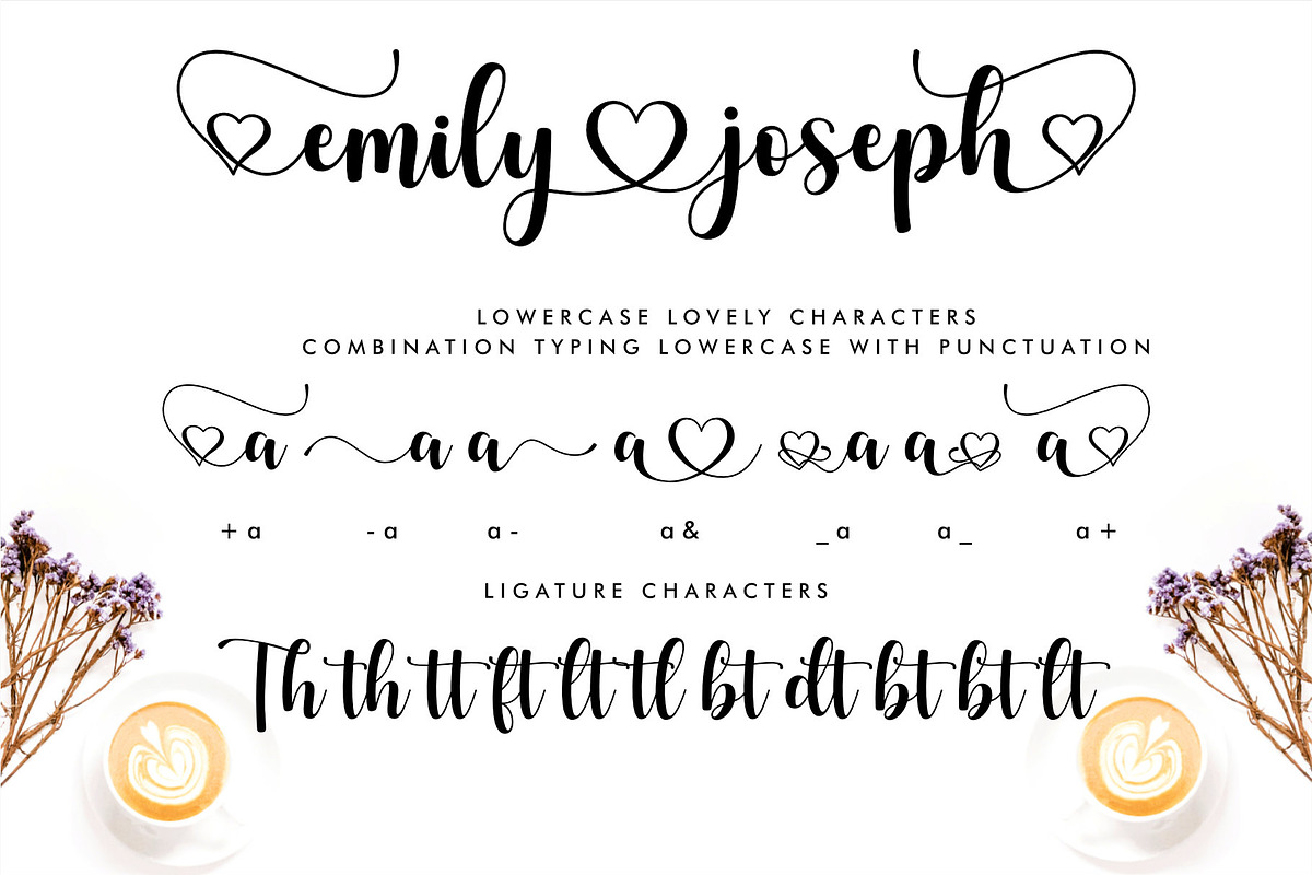Emily Joseph - Valentine Font, a Script Font by Jimtype Studio (Photo 2 of 10)