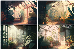 24 Cozy Lofi Greenhouse Backgrounds