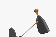 Wall lamp in black and gold, an Object 3D Model by CGTales (Thumbnail 3 of 12)
