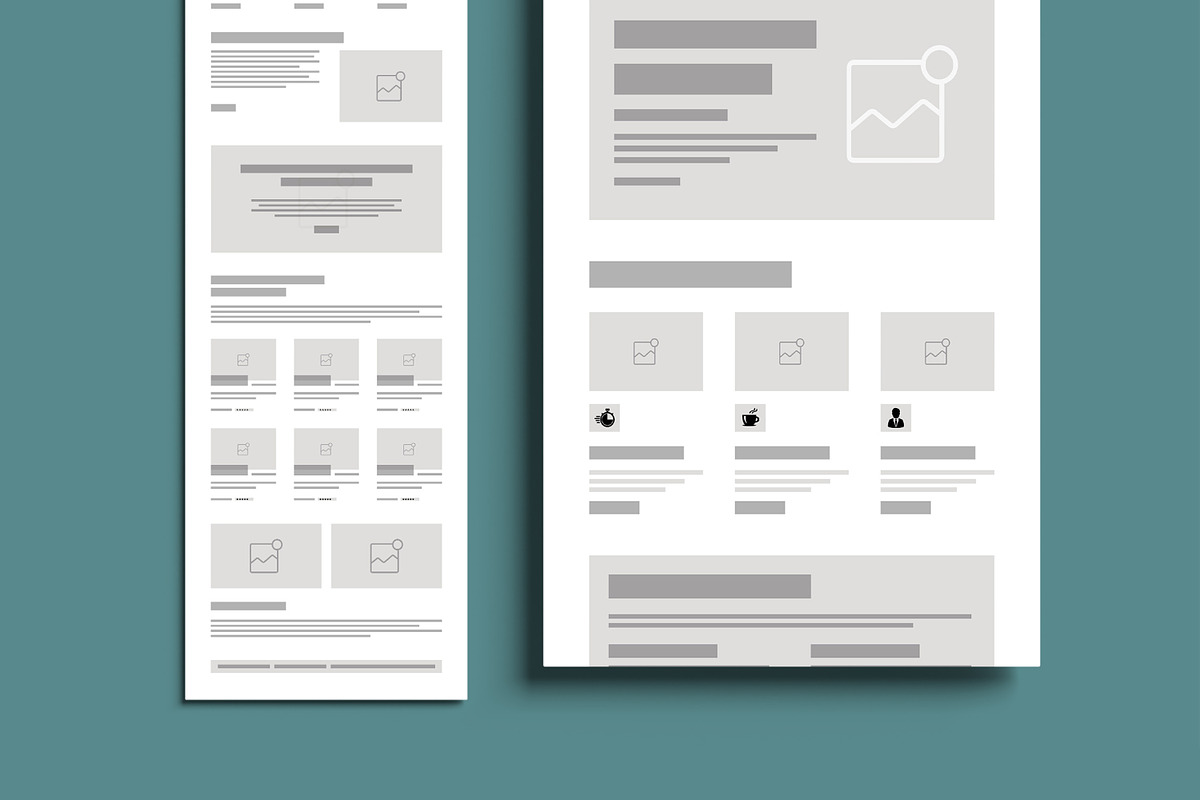 Sport Wireframe Landing Layout, a Wireframe Template by MightyDesign (Photo 3 of 6)