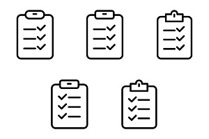 Checklist icon, an Outline Icon by Sumberpangan