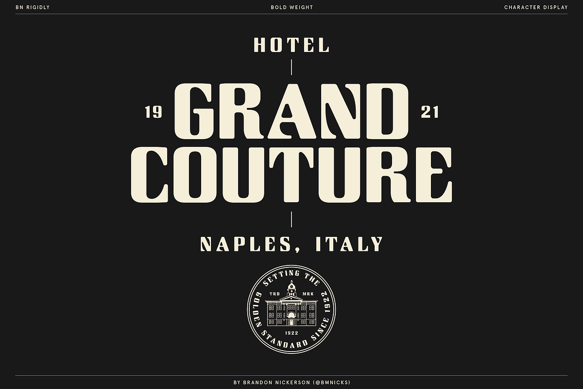 Rigidly - Thoughtfully Geometric, a Sans Serif Font by Bnick (Photo 8 of 13)