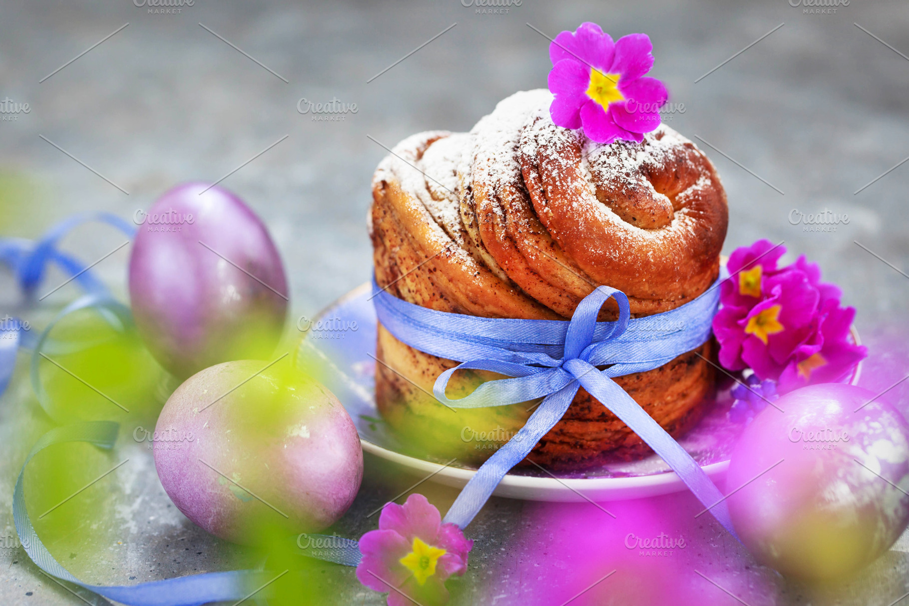 Sweet Easter bread or cruffin, a Food & Drink Photo by Kate S