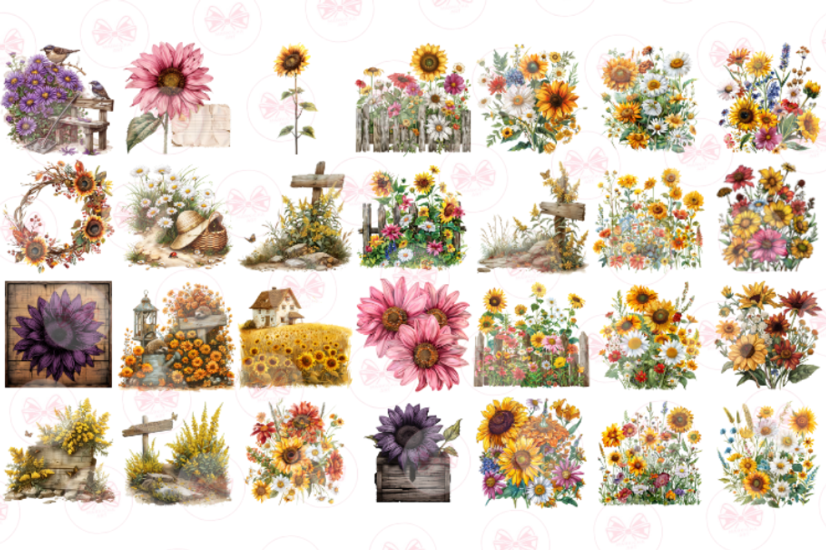 Fall Wildflowers Clipart, an Illustration by Markicha Art (Photo 5 of 6)